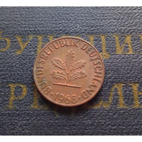 1 пфенниг 1968 (G) Германия ФРГ #02