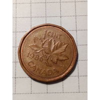 1 цент Канада 1986 год