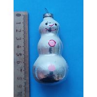Ёлочная игрушка из далёкого и прекрасного детства. Снеговик. С рубля