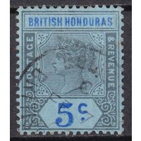 68.BrKCI. Великобритания. Колонии. Британский Гондурас. Стандарт. Виктория. 1900 г. 5C. Mi.#44.