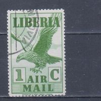 [408] Либерия 1938. Фауна.Хищные птицы.Орел. Гашеная марка.