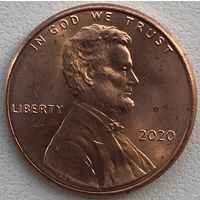 США 1 цент 2020 г.