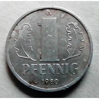 1 пфенниг 1980 ГДР