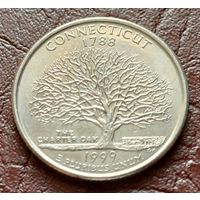 США 25 центов , D  1999 Квотер штата Коннектикут    ( 2-2-4 )