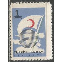 Турция. Красный полумесяц. Детский благотворительный фонд. 1954г. Mi#182.