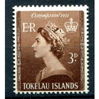 Британские колонии - Токелау - 1953г. - коронация королевы Елизаветы II - 1 марка - полная серия, MLH [Mi 4]. #2-Bc-64-A-1