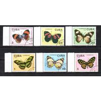 Бабочки Куба 1989 год серия из 6 марок