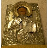 ИКОНА НИКОЛАЙ ЧУДОТВОРЕЦ 40 Х 32 . С РУБЛЯ !