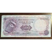 Конго 500 франков 1964 г.,