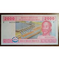 Экваториальная Гвинея, Банк центральной Африки, 2000 франков 2002 г., отметка "F",  P:508F