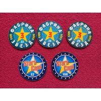 Фишки кепсы caps Фабрика звезд. Цена за все фишки.