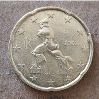 Италия 20 евроцентов 2002 г., KM# 214