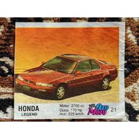 Вкладыш Oto Moto, номер 21, Honda Legend. Возможен небольшой торг.