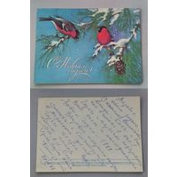 Открытка С Новым годом. 1987 год худ. Исаков