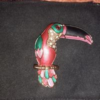 Винтажная брошь от Dolphin Ore с кристаллами Сваровски