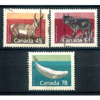 Канада - 1990г. - фауна, стандартный выпуск - 3 марки - полная серия, гашёные [Mi 1163-1165]. #3-WB-96-B-1