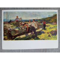 1956. соцреализм. Глюк. Лесорубы