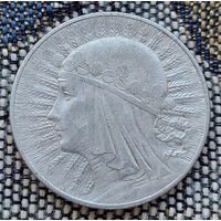 Польша 10 злотых 1933 года, UNC. Ядвига. Буква монетного двора. Серебро. Сторгуй за свою цену, предложи обмен!