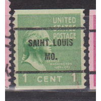 Известные люди Личности  США 1938 год Лот 7 С НАДПЕЧАТКОЙ ИЛИ ПРЕДВАРИТЕЛЬНЫМ ГАШЕНИЕМ