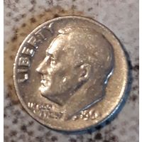Дайм (10 центов) 1968 США МД Филадельфия