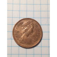 1 пенни Великобритания 1976 год