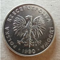 Польша 20 злотых 1990 год, Y# 153.2,  ю