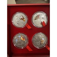 Серия Три мушкетера- 4 монеты по 20 рублей 2009г.