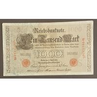 Банкнота 1000 марок 1910 год. Германская империя.