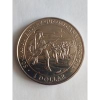 Соломоновы острова.1 доллар 1992 г.50 лет битвы за Гуадалканал.UNC