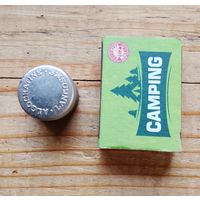 Старинная металлическая крышка от продукции французской косметической марки Algocratine