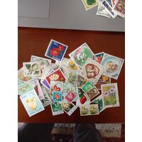 Флора сборный  марки разных стран 41шт