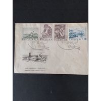 Польша 1959 Два КПД с полной серией марок "Польские художники" (спецгашение) Mi.1102-1106 каталог 7.00 евро