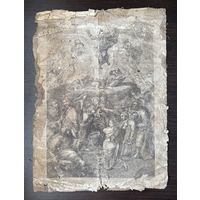 Старинная гравюра Преображение Христа 19 век