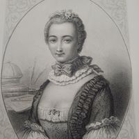 Mme du Chatelet. Гравюра середина 19века Франция Париж Оригинал 27х18см. РАСПРОДАЖА КОЛЛЕКЦИИ.