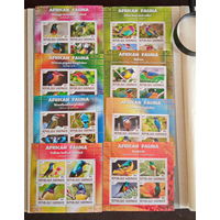 СЕРИЯ Блоков птицы  фауна MNH