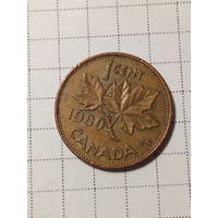 1 цент Канада 1980 год