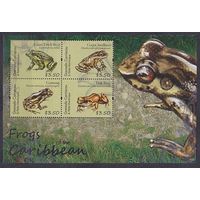 2012 Гренада Гренадины 4737-4740KL Рептилии / лягушки MNH