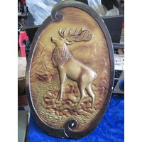 Панно Олень гипс 48х30 см.