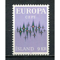 Исландия - 1972 - Европа (C.E.P.T.) - Звезды 9kr - [Mi.461] - 1 марка. MNH, MLH.  (Лот 29HC)-T4P52
