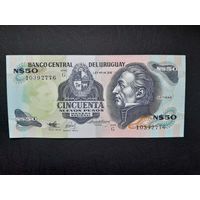 50 песо 1989  года. Уругвай. UNC.  Распродажа.