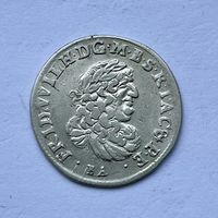 Монета СЕРЕБРО ПРУССИЯ 6 грошей 1686 год ФРИДРИХ ВИЛЬГЕЛЬМ ОТЛИЧЫЕ