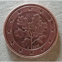 Германия 5 евроцентов, 2010 г. отметка мд "J" - Гамбург, KM# 209