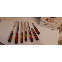 Кухонный набор,ножи.Роспись Палех.