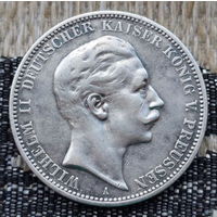 Германия 3 марки 1912 года, А. Серебро! Предложите свою цену или обмен!
