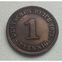 Германия 1 пфенниг, 1875 А  2-12-42