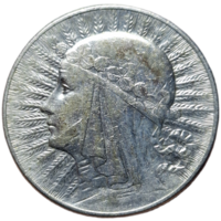 5 злотых 1934 штемпельная