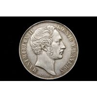 Талер 1855 г. Бавария (Германия), Максимилиан II. Кабинетная патина!