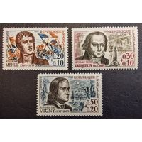 Франция. 1963г. Mi1439-41**. В пользу красного креста. Э. Меюль, Николя-Луи Воклен, А.де Виньи.