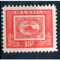 Британские колонии - Канада - 1951г. - 100 лет маркам Канады, 15 с - 1 марка - MLH [Mi 269]. #3-WB-100-A-2
