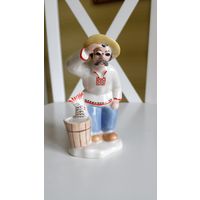 Статуэтка рыбак Полоное , отличное состояние, раннее клеймо